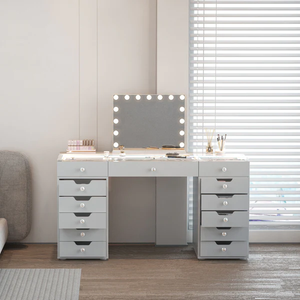 Ray Eva Vanity Desk - 13 Storage Drawers