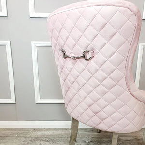 Kate Dining Chair ALL COLOURS with Chrome Clasp & Quilted Back