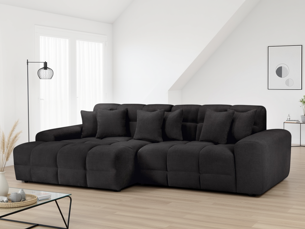 Ray Jacob Sofa Black Left Hand Facing Corner