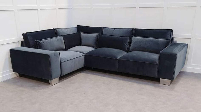 New Sloane Modern Design Luxury 4 Seats Right Or Left Corner L-Shape Steel Plush Sofa