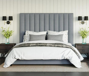 SLOWRIA LUXURY VELVET UPHOLSTERED BED