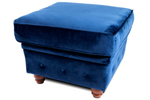 Chesterfield Universal Matching Footstool Blue