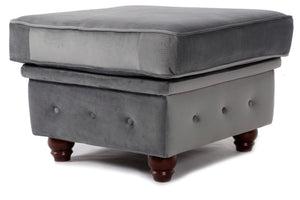 Chesterfield Universal Matching Footstool Grey