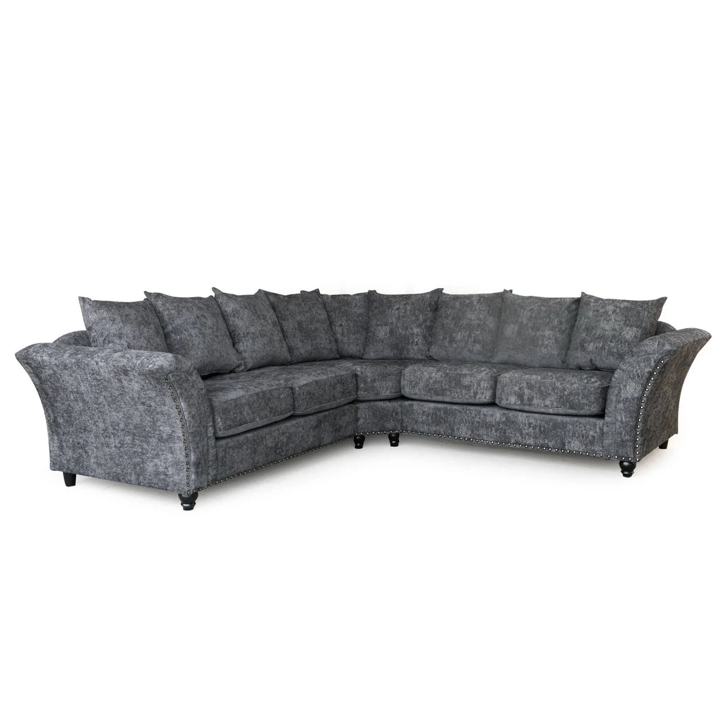 New Harrison Truffle Charcoal 5 Seater Double Corner L-Shape Sofa