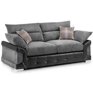 Logan Jumbo Fabric/Leather Sofa 3+2 Set