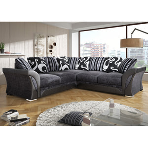 Shannon Fabric/Leather Sofa Double Corner