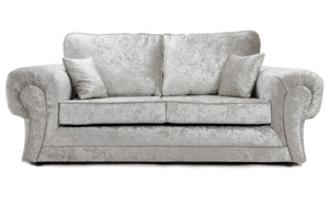 New Shimmer Silver Crush Velvet Sofa 3+2 Seater Sofas Set