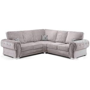 Vegas Chesterfield Full Back Corner Sofa Mink