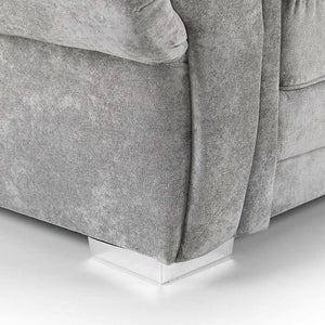 Vegas Chesterfield Full Back Corner Sofa Light Grey