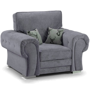 Vegas Range Chesterfield Armchair Mid Grey