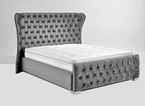 New Winged Chesterfield Beautiful Strong Beds With Headboard Footboard