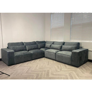 New Sloane Modern Design Luxury 5 Seats Steel Plush Sofa